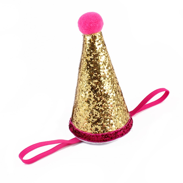 Pet Birthday Hat and Crown-shaped Butterfly Tie